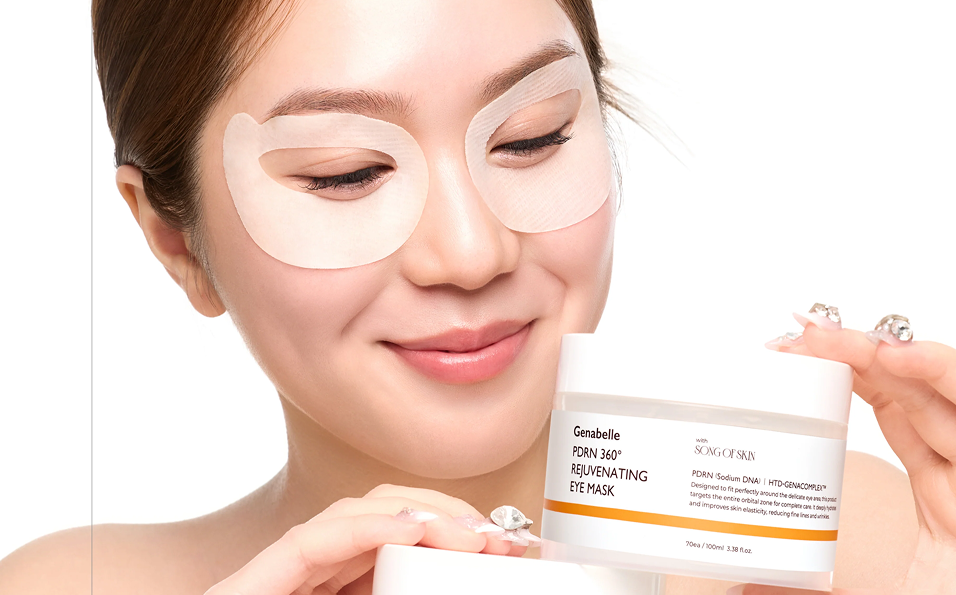 K-Beauty Model with Eye Mask
