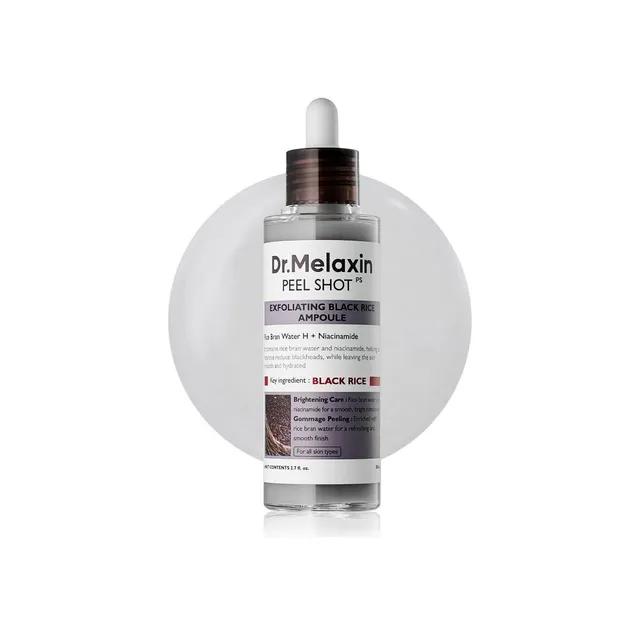 [dr.melaxin black rice peel] Peel Shot Exfoliating Black Rice Ampoule 80ml