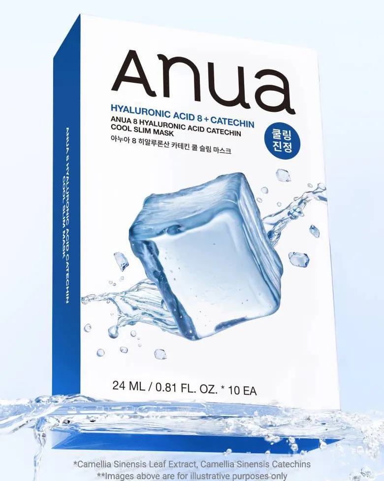 [anua ha slim mask] Hyaluronic Acid 8 Catechin Cool Slim Mask 24ml X 1 Sheet