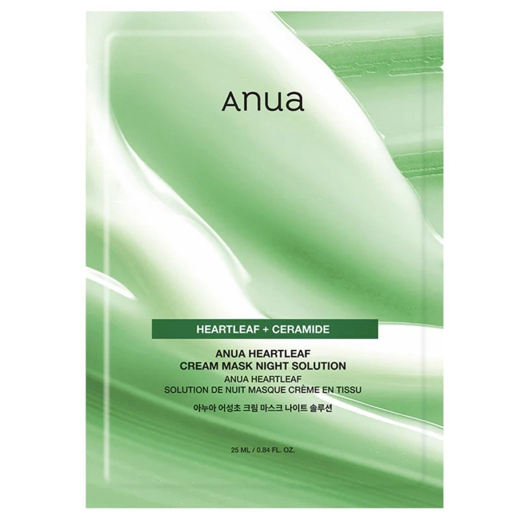 [anua night solution sheetmask] Heartleaf Cream Mask Night Solution