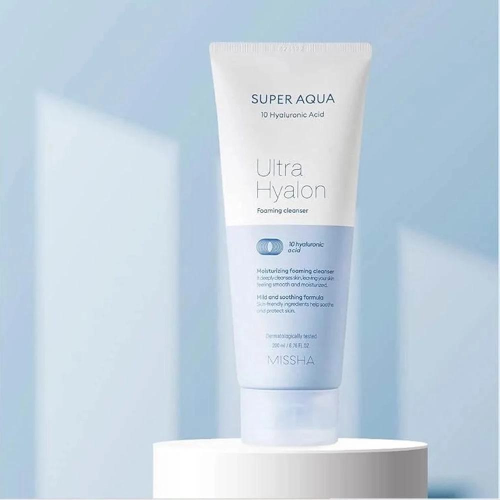 [missha hyalon foam] Super Aqua Ultra Hyalon Foaming Cleanser 200ml
