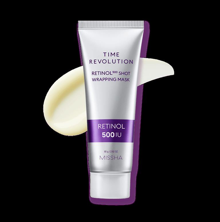 [missha retinol 500 wrap] Time Revolution Retinol 500 Shot Wrapping Mask 80g