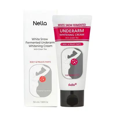 [nella underarm cream] White Snow Fermented Underarm Whitening Cream With Green Tea 50ml