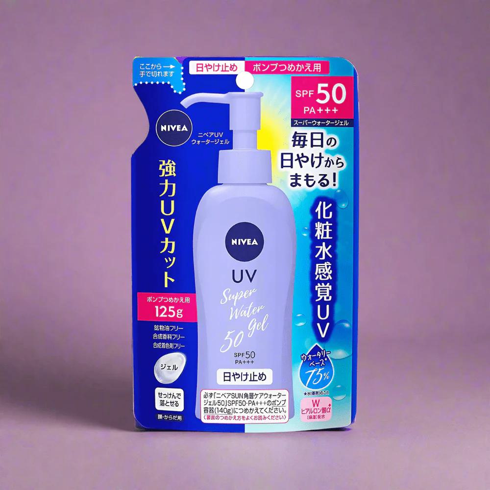 [nivea gel spf refill] UV Super Water Gel SPF50 Pump Refill 125g