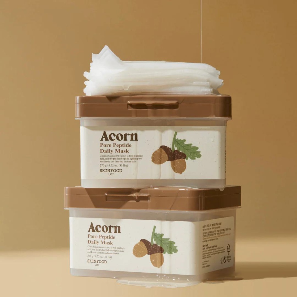 [skinfood acorn mask box] Acorn Pore Peptide Daily Mask 30sheets