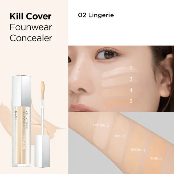 CLIO - Kill Cover Founwear Concealer - 02 Lingerie - Image 2