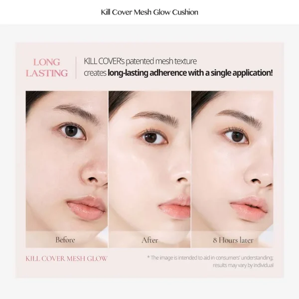 CLIO KILL COVER MESH GLOW CUSHION Mini SPF50+ PA++++ – 04 Ginger - Image 2