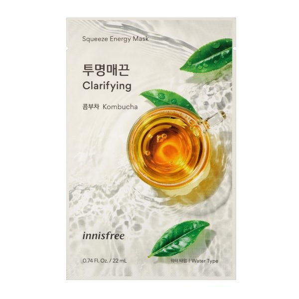 innisfree - Squeeze Energy Mask - 7 Types - Kombucha (1*25ml)