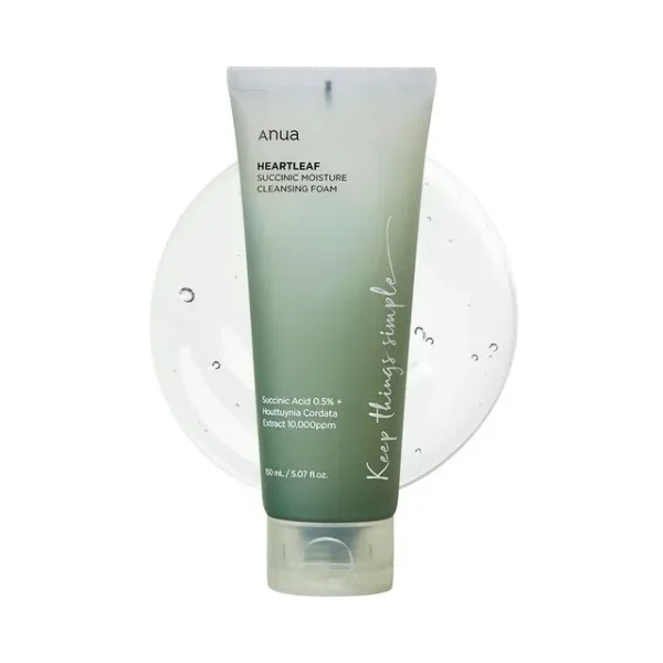 Anua - Heartleaf Succinic Moisture Cleansing Foam -150ml