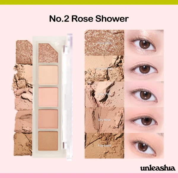 UNLEASHIA Mood Shower Eye Palette No.3 Nude Shower - Image 7