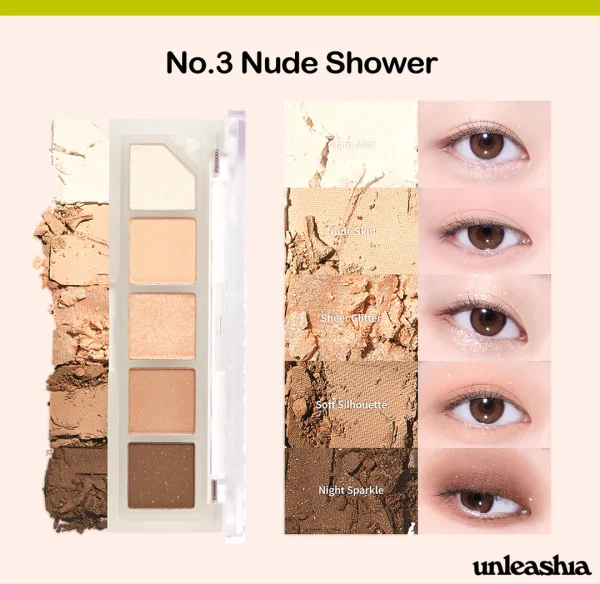 UNLEASHIA Mood Shower Eye Palette No.2 Rose Shower - Image 6