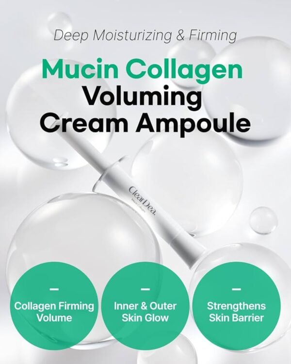 ClearDea- Mucin Collagen Voluming Cream Ampoule 4ml x 5pcs - Image 3