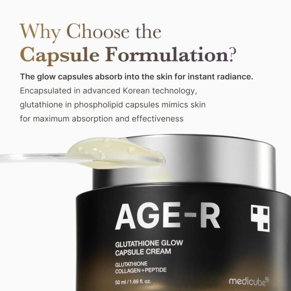 medicube - AGE-R Glutathione Glow Capsule Cream (50ml) - Image 2