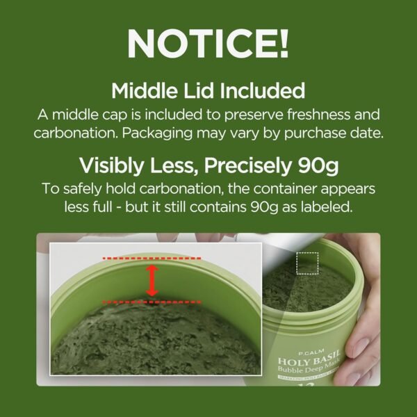 P.CALM - Holy Basil Bubble Deep Mask - Image 2