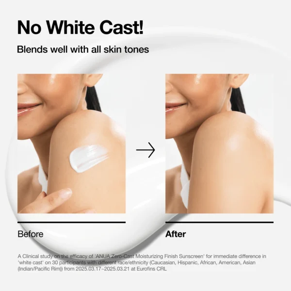 Anua - Zero-Cast Moisturizing Finish Sunscreen 50ml - Image 4