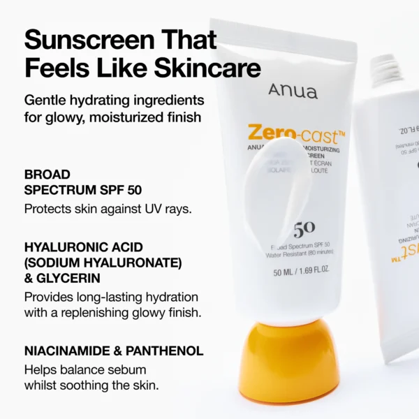 Anua - Zero-Cast Moisturizing Finish Sunscreen 50ml - Image 6